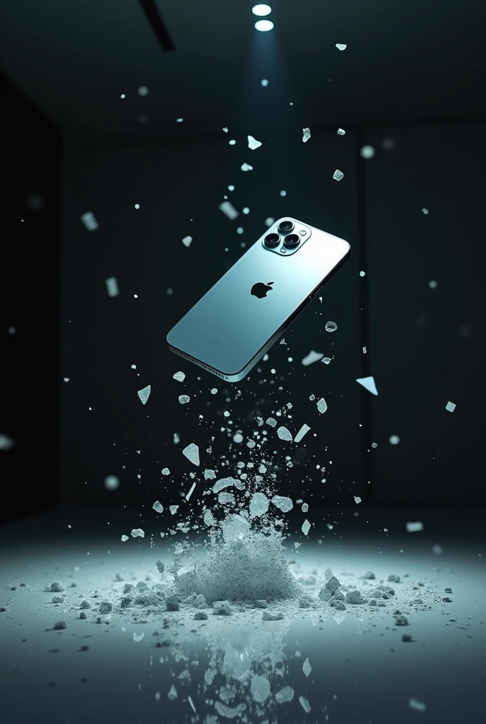 iphone 15 pro max, is falling on floor, floor is crashed, but iphone is not
