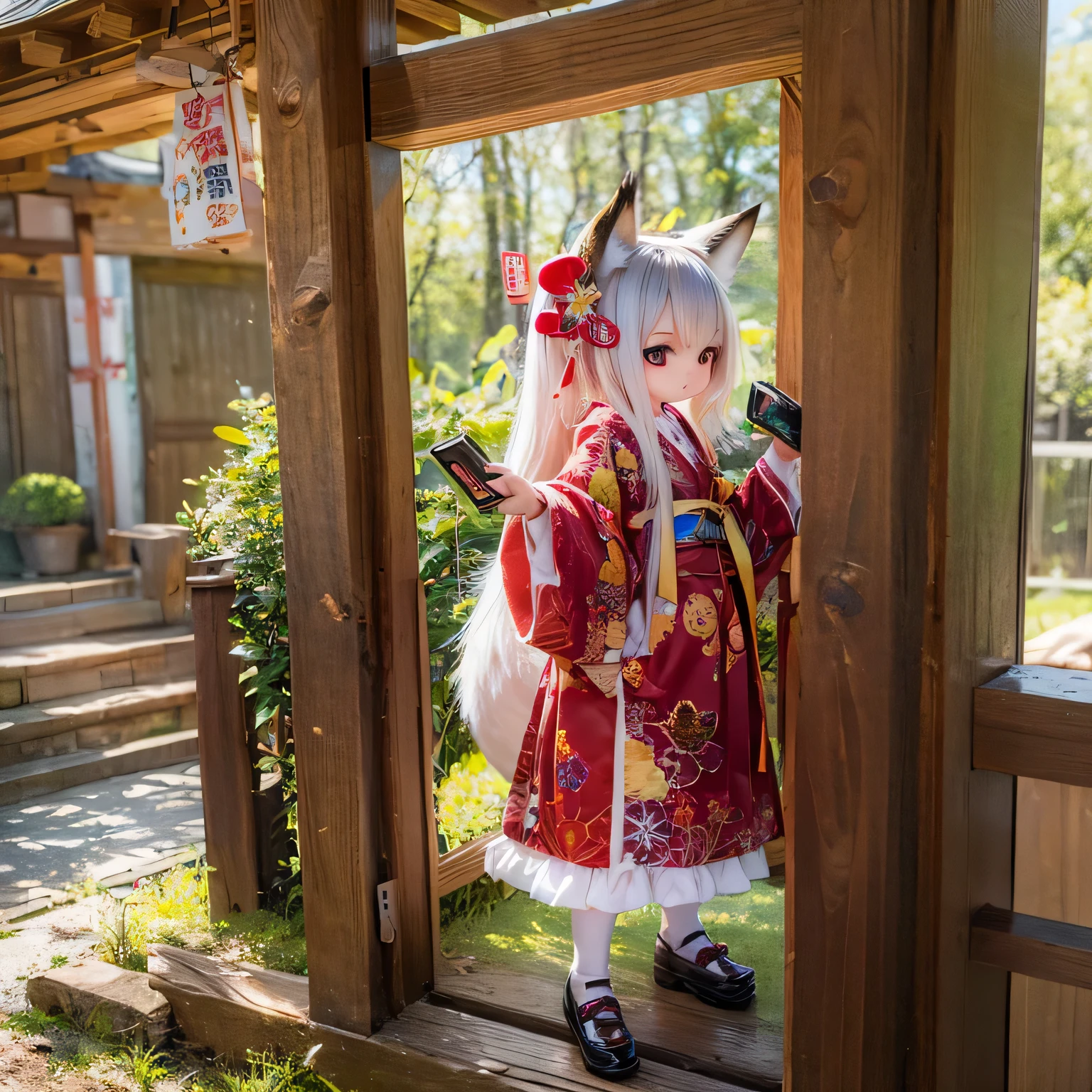 FOX Girls Chibi,Shrine maiden costume