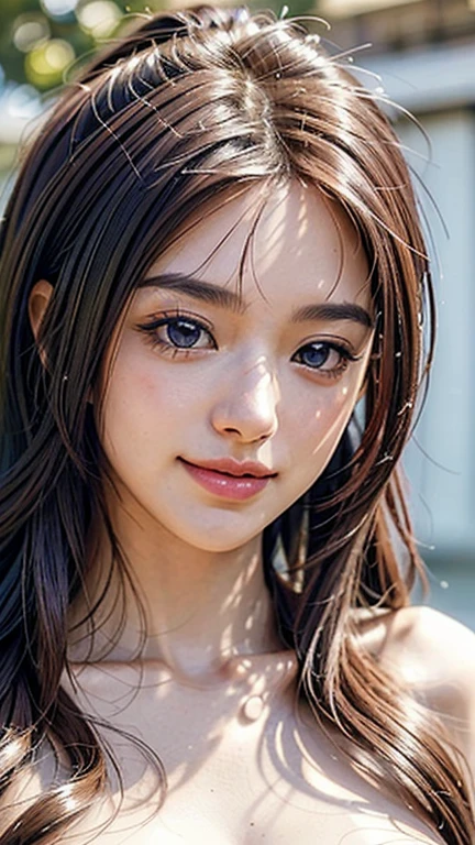 (In 8K、RAW shooting、Highest quality、Masseter region:1.2)、Very detailedな、Ultra-high resolution、(Realistic、Realistic photos:1.37)、Portraiture、High-resolution RAW color photos、Professional photography、hVery detailed and beautiful、Very detailed、8k wallpaper、Very detailedな、Large file size、Official Art、HVery detailed CG Unity 8K wallpapers、hVery detailed beautiful girl、Very detailed顔、Very detailed目、Very detailed皮膚、Very detailed指、hVery detailed nose、Very detailed詳細な口、Perfect Anatomy、Detailed Background、Detailed clothing、1 person、(20:1.2)、20th Generation、cute、Realistic body、((masterpiece, Highest quality, Highest quality, Official Art, beautifully、beautiful:1.2)),((masterpiece)),((Vibrant colors)),((Ayako Katagiri)),((Mischievous smile)),((smile)),((looks fun)),(((Full nudity)))