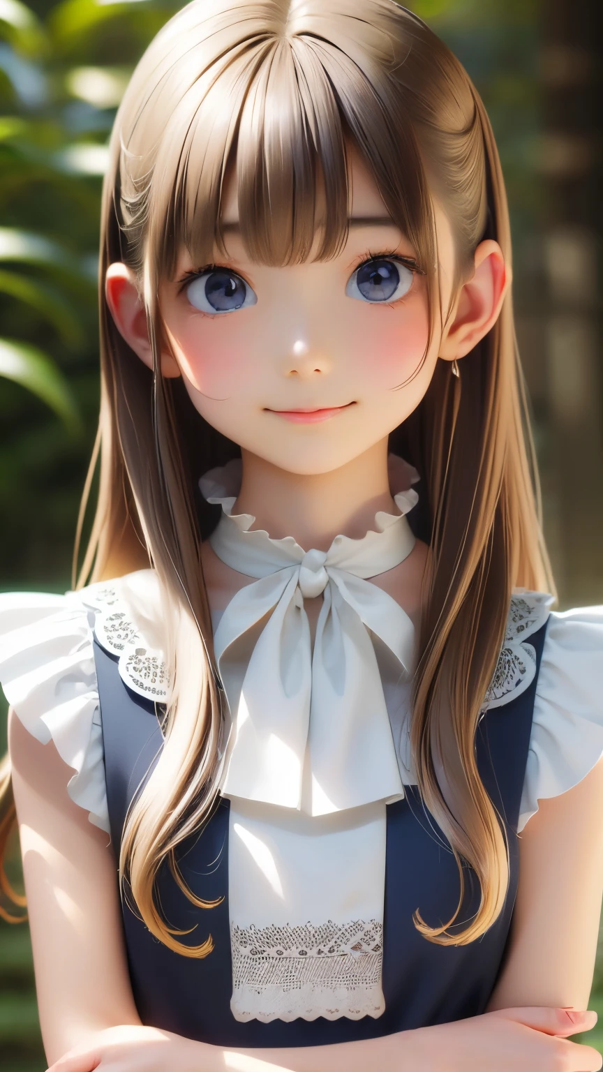((Detailed face, Cute Face)), (彼女は白い刺繍の入った長いスカートをyesている, Red blouse with lace, A white apron is tied around her waist, Blue socks, Brown leather shoes, She has a blue scarf wrapped around her head. yes, Her accessories include necklaces., Earrings, bracelet. 1 person)), Ultra-high resolution, (Realistic: 1.4), RAW Photos, Highest quality, (PhotoRealistic Stick), concentrated, Soft Light, ((15 years old)), ((Shiny platinum blonde silky super long straight hair, beautiful shiny bangs, Big clear sky blue eyes, Very beautiful bright eye highlights )), (( (Young Face))), (surface), (Depth of written boundary), masterpiece, (Realistic), woman, bangs, ((1 person))