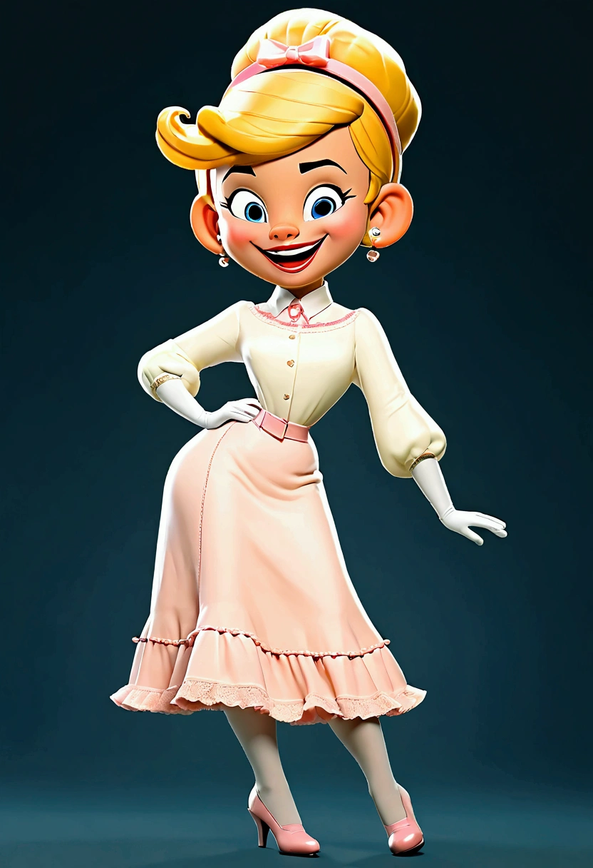 Lola Loud as an attractive **** blonde Southern belle. Upper-class airhead. Seducing a horny 69yo gentleman, lifting her skirts. Year 1901. Pink high-collar long sleeve 1900_dr3ss. ((Wide-brimmed hat)). 6-inch wasp waist. Bubble butt sticking out. High-waisted ruffled ((bloomers. Petticoats. Thigh-high silk stockings. Boots)). Gorgeous face, coquettish smile. Slutty demeanor. porcelain skin. Full body, realistic, detailed