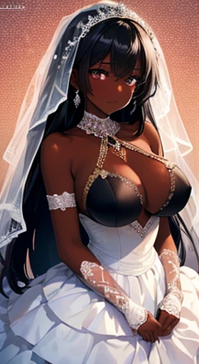 (((Pointillism))),super high quality, Highest quality, High resolution, 1 female, alone, Woman with Dark Skin, Black Hair, Dark Skin, Big Breasts, Sensual, wedding dress costume, wedding, Portraiture, jewelry, Lips parted, Dark Eyes, Earrings, Looking for a viewer, Park Background, Huge breasts, Small sample, Sensual, Olive skin, Dark Skin, wallpaper, Beautiful sexy bride, Dark Eyes, Beautiful Eyes, Beautiful Eyes, perfect Portraiture, Everything around her is perfect, the Perfect Bride, Beautiful Goddess, Perfect Bride, with an exuberant dress worthy of a Perfect Bride