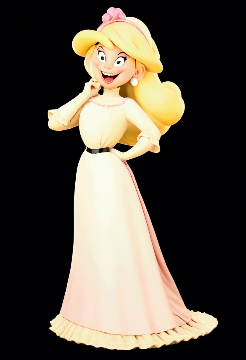 Lola Loud as an attractive 10yo blonde Southern belle. Upper-class airhead. Seducing a horny 69yo gentleman, lifting her skirts. Year 1901. Pink high-collar long sleeve 1900_dr3ss. ((Wide-brimmed hat)). 6-inch wasp waist. Bubble butt sticking out. High-waisted ruffled ((bloomers. Petticoats. Thigh-high silk stockings. Boots)). Gorgeous face, coquettish smile. Slutty demeanor, hands on crotch. porcelain skin. Full body, realistic, detailed