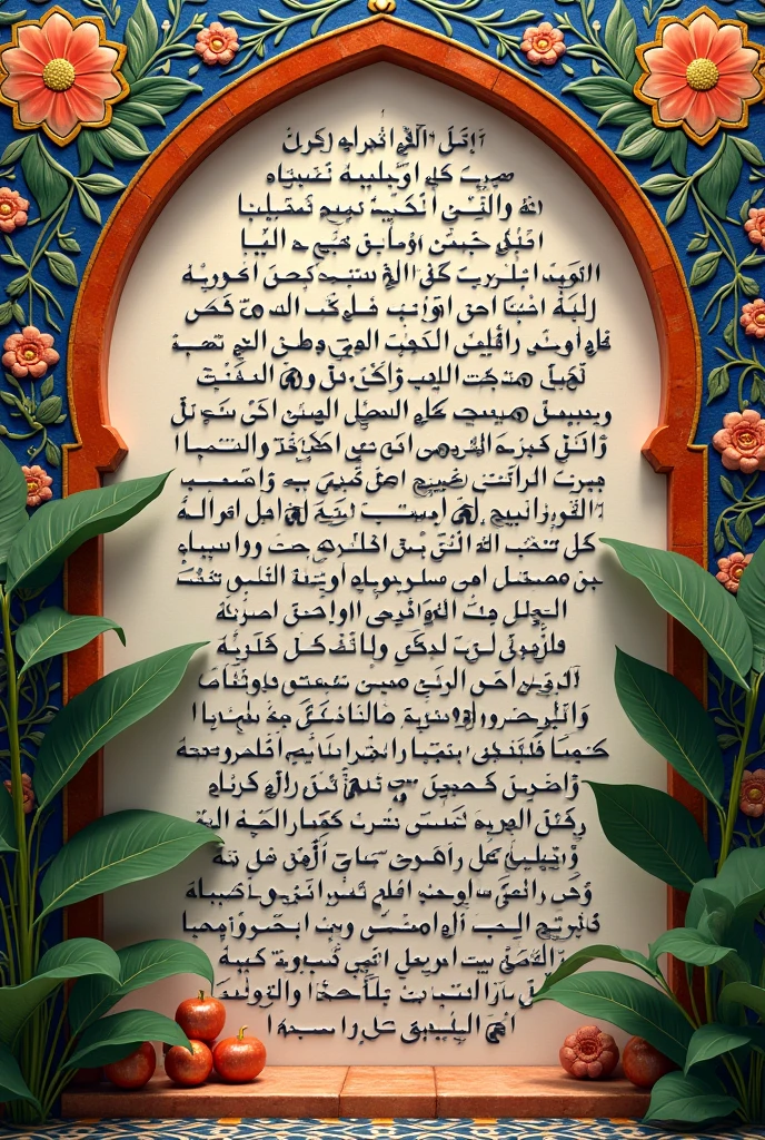 I want a Moroccan poem in Moroccan zellij.