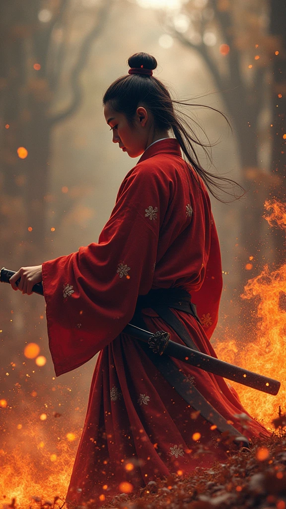 Battle闘。Japanese style。knife。Battle。cool。fire。