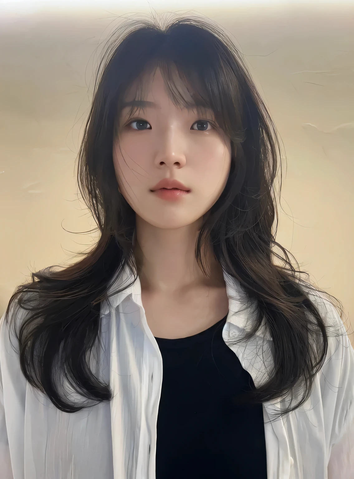 best quality, photo realistic, 8k, Masterpiece, Portrait: 1.3, photo realistic, hyper realistic, Sharp Focus, looking at viewer,  light on face, real texture skin, detailed eyes, detailed face,(Keep your hairstyle the same), cinematic lighting, 8k, UHD, retina, masterpiece, accurate, anatomically correct, textured skin, 28 year old Korean woman
