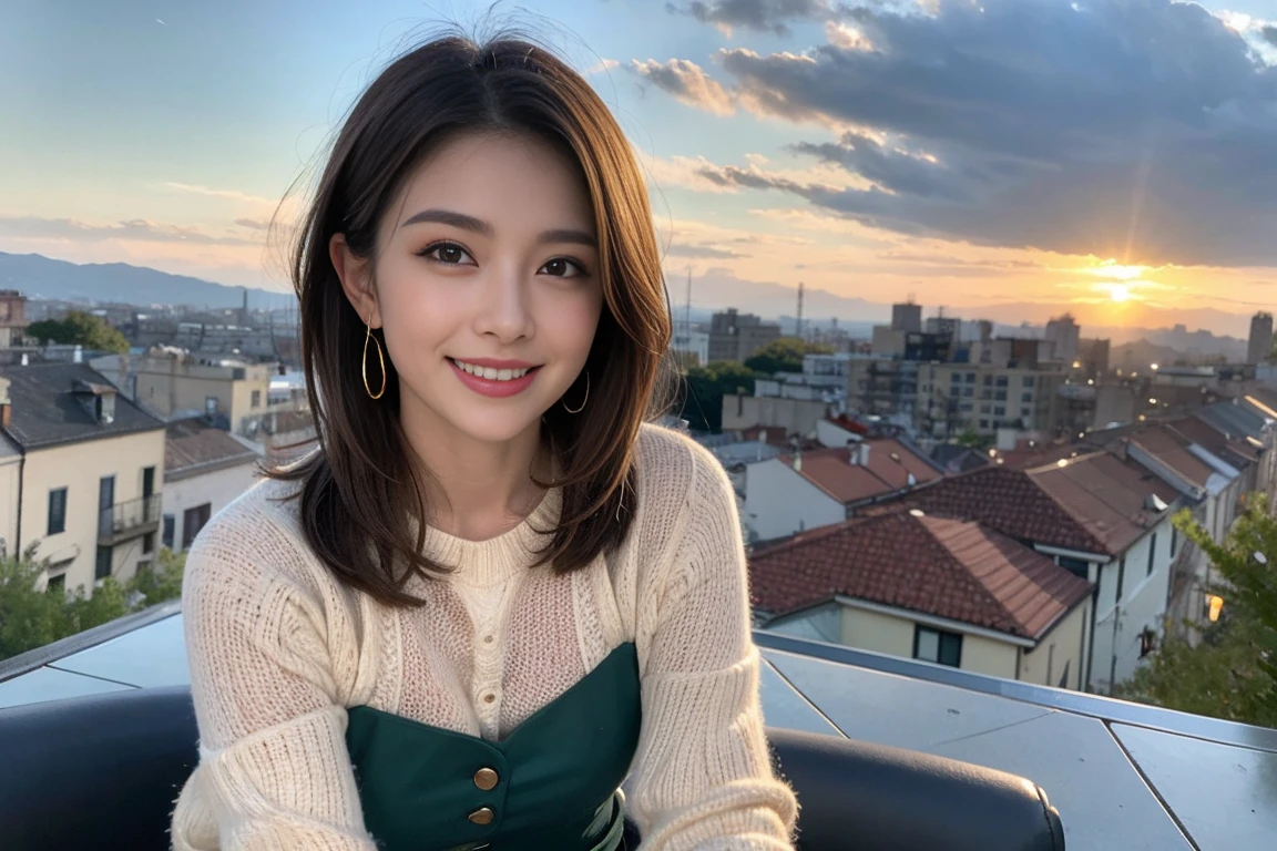 （Realistic:1.1）,(masterpiece,Highest quality)，8k,(49 years old), 53 years old, ベリーslimボディ、slimカップル、Tight waist,Upper Body,full-course dinner、wine 、Amazing view of the sunset sky and clouds、Perfect Anatomy, Brown Hair, short hair,Random Hairstyles,((Highly detailed face and eyes:1.2))，Perfect golden ratio face，Long sleeve shirt、dress,(smile:1.2)、Shortcuts、cute、(Realistic, Intricate details:1.2), A bright smile、short hair,Bright Face、赤wine 、Appetizers、Italian food、wine bottle、Champagne、スパークリングwine、(slimな顔), (The body is slim), (Brown Hair), (Shortcuts),  Upper Body, 白wine, slim, wineグラス, 