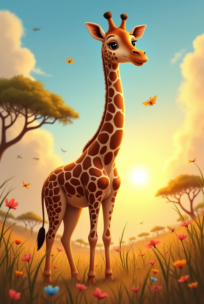 Giraffe with short legs