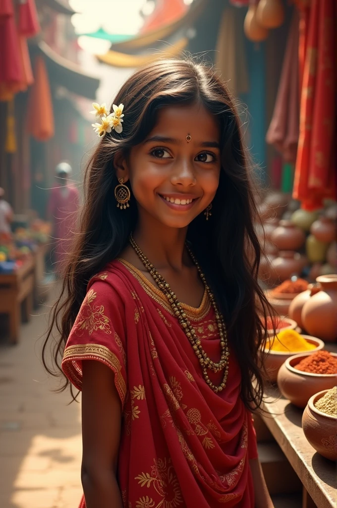 Indian girl cute realistic
