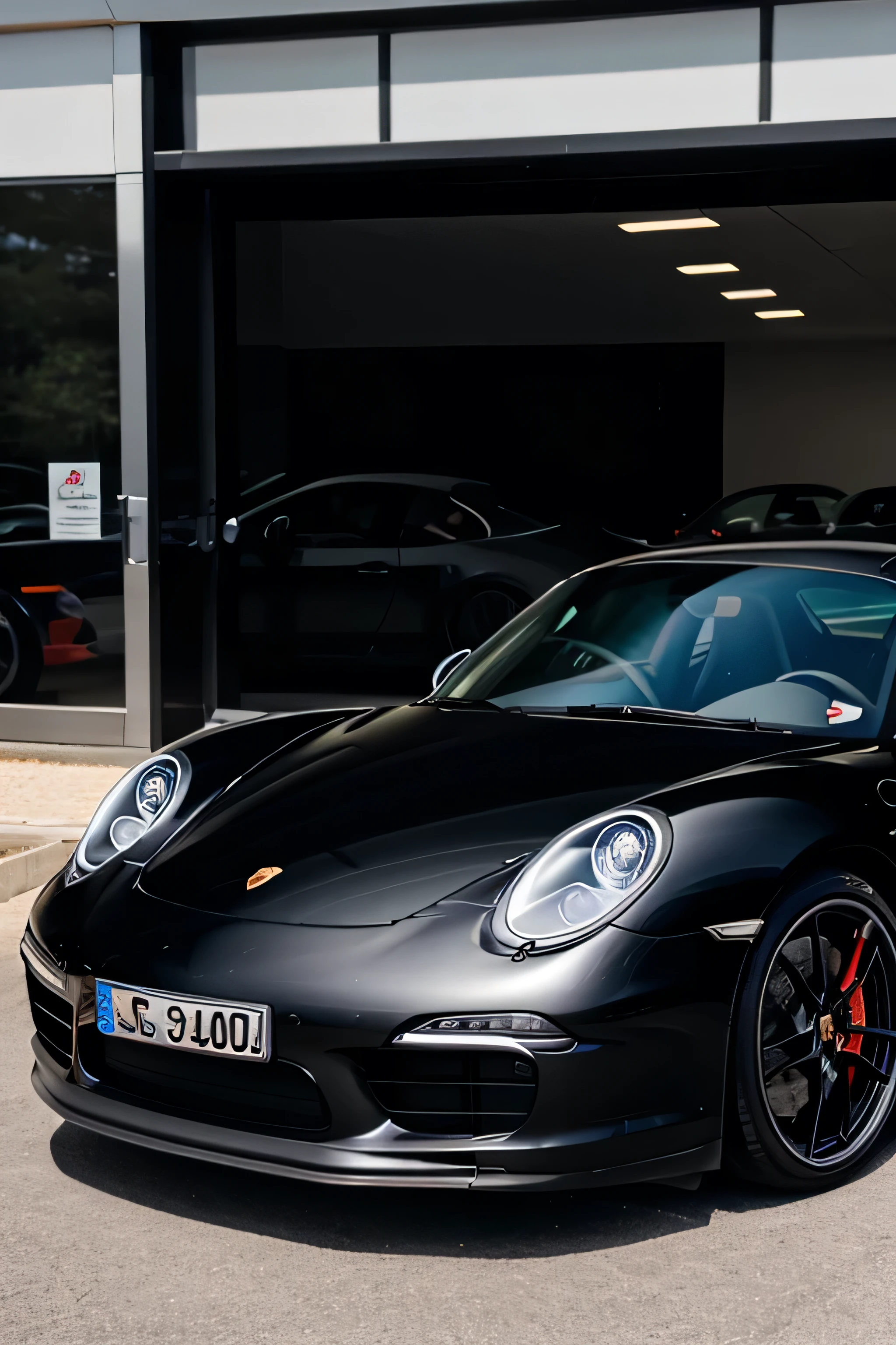 Make a Porsche of black colour