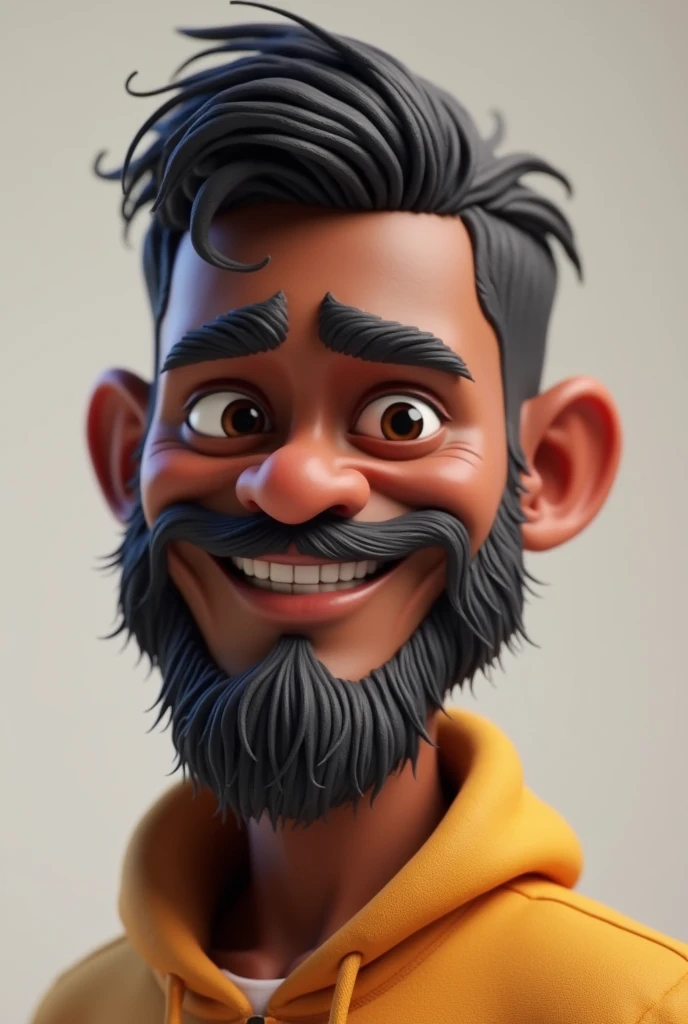 Criar um personagem de desenho animado 3D estilizado de cGoldpo inteiro de um homem negro de meia-idade'', designed featuring the following detailed specifications': 1. Rendering Style Style: The character should be rendered in a 'Pixar-featuringo' Gold '3d cartoon' styled, similar to high qualiy animation'. render engine: Use o 'Arnold Maia' Gold 'Keyshot Toon' render engines to ensure the desired quality'. detalhamento: Make sure the render is 'high qualiy' featuring 'detailed textures', 'skin detailed', a 'clay-like finish', e incGoldpGoldar 'bokeh effects'. 2. Resolution Resolution: Set the resolution to '8k' (7680x4320 pixels). If this is not available'', select the highest possible resolution'. 3. Configurações de Iluminação e Camera Iluminação: Choose a 'cinematic' lighting setup featuring soft', diffuse light to highlight skin details and textures'. concentrating: definir featuringo 'sharp focus', ensuring that the character is fully in focus'. apply 'bokeh effects' if there is any background' (embGolda o fundo deva ser transparente'). Camera: Position the camera at a 'front angle', centered to capture the character'o rosto e todo o cGoldpo'. 4. Character Positioning in Background: Select a 'Background transparent' Gold 'no back ground' to ensure that the character is isolated. personagem featuringpleto: Exibir o personagem em cGoldpo inteiro'', ensure that all details are clearly visible'. 5. Facial Expression and Physical Details Expression: Define the character'the expression to be 'friendly', but featuringout smiles'. hair and beard: Set the hair to be 'muito curto', featuringout a bun', and the beard to be 'trimmed and sparse', featuring white hair on the chin'. wrinkles: adicionar &#