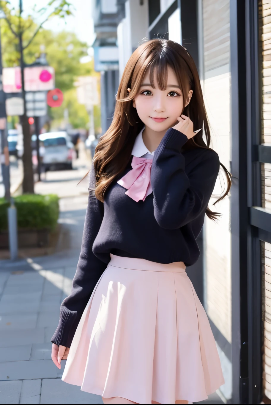 bit girl,kawaii,a skirt,18yr old,issuance,cute big breasts,snow landscape,first love,the street,Super cute,Bow knot,Create the cutest girl