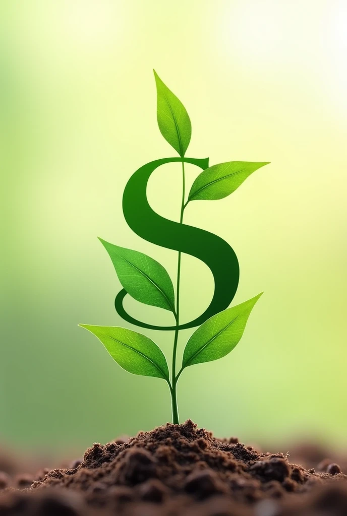 Logo for my investment channel called Sowing where the letter S needs to appear to be planting and growing, But I would like the S to be a plant 