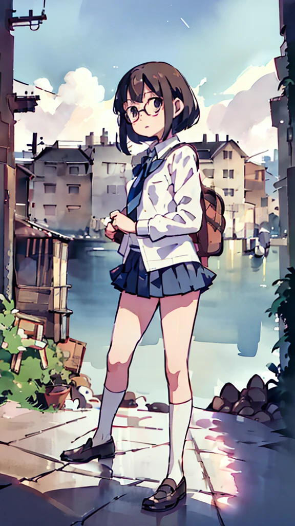 Sanctuary、Dazzling Light、Many towers in the distance、Big Moon、metropolis、Tall buildings、Looking up at the stars、Midnight、Moon、Blue light、sky、Nsfw、masterpiece, high quality, 4K, HDR,, Stable Diffusion prompt: schoolgirl with short、brown hair and red-framed glasses, wearing a white blouse and navy skirt, white panties visible, navy socks and brown loafers, in a state of arousal and trembling with sexual climax,simple illustration style, In a nichijou (everyday life) Setting Image generation AI model used: Stable Diffusion (eleet- model)
id: i2