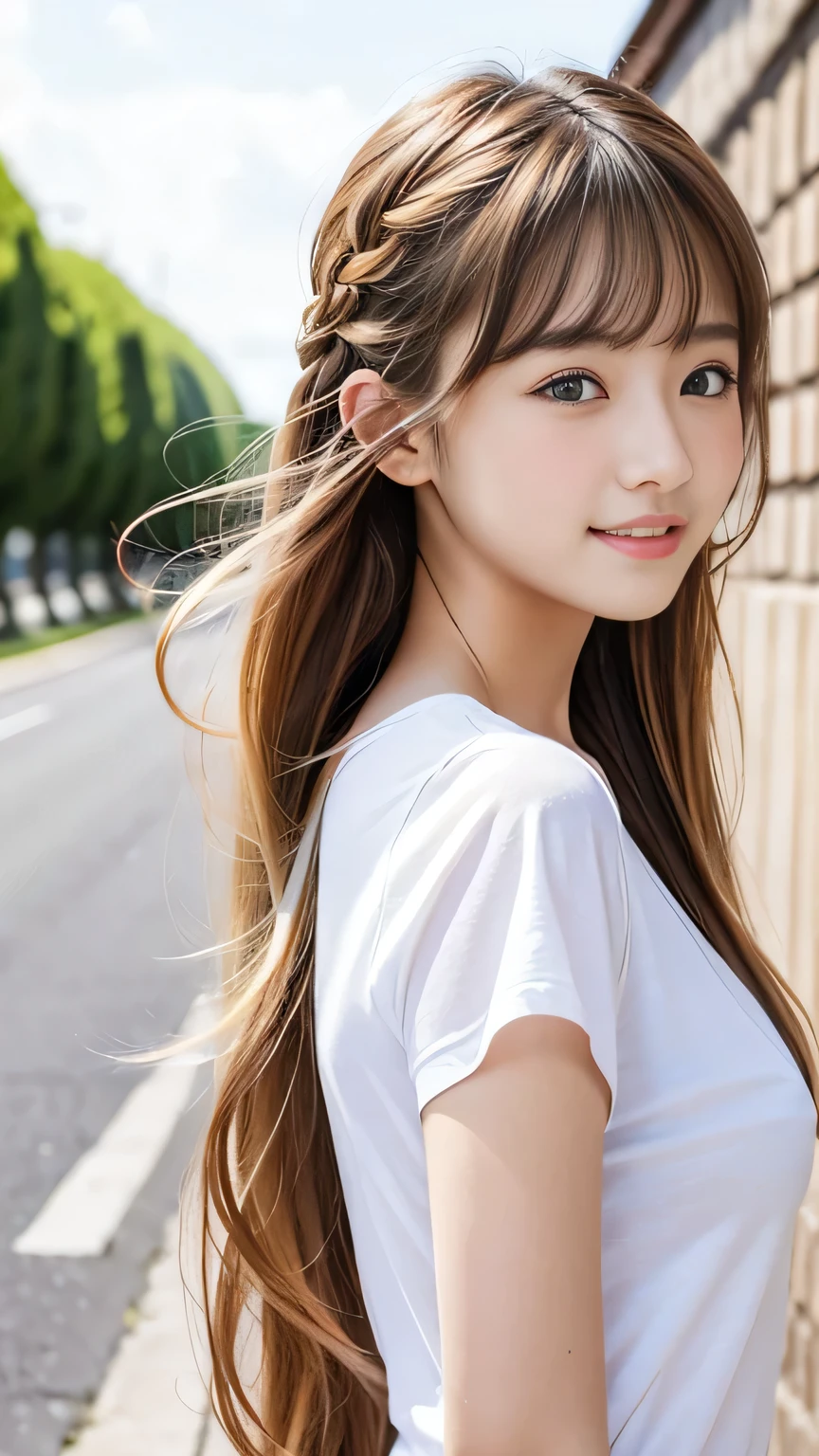 Sexy Big ,15 year old beautiful girl looks sexy and cute&Cute beautiful sexy face、A strong wind blows my hair in front of my face、Double teeth、Reduce the appearance of nasolabial folds、Fluttering Exy Big 、Sexy cute looks and cute 15 year old beautiful girl, beautiful and sexy face、A strong wind blows my hair in front of my face、beautiful long blonde French braided hair、beautiful, Cute and sexy eyes hidden behind long bangs