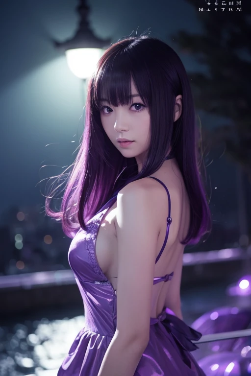 The heroine of Chie Shinohara's manga, Dark Purple Eye, night, Realistic, Will-O-Wisp