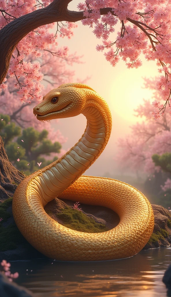 Golden Snake、Golden Shrine、No head、Snake middle、Japanese style、Snake up