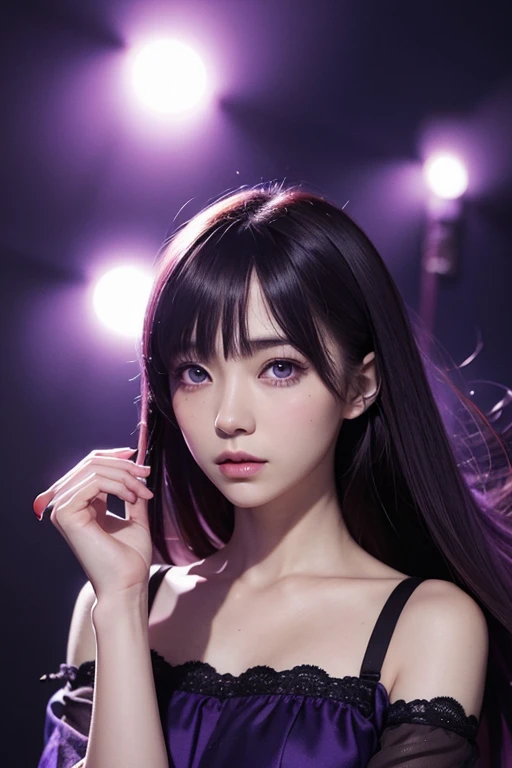 The heroine of Chie Shinohara's manga, Dark Purple Eye, night, Realistic, Will-O-Wisp