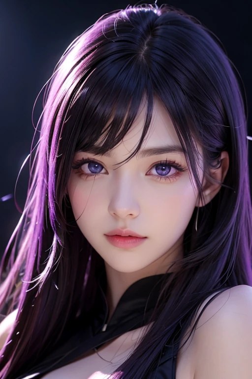 Dark Purple Eye, heroine, night, Realistic, Will-O-Wisp,