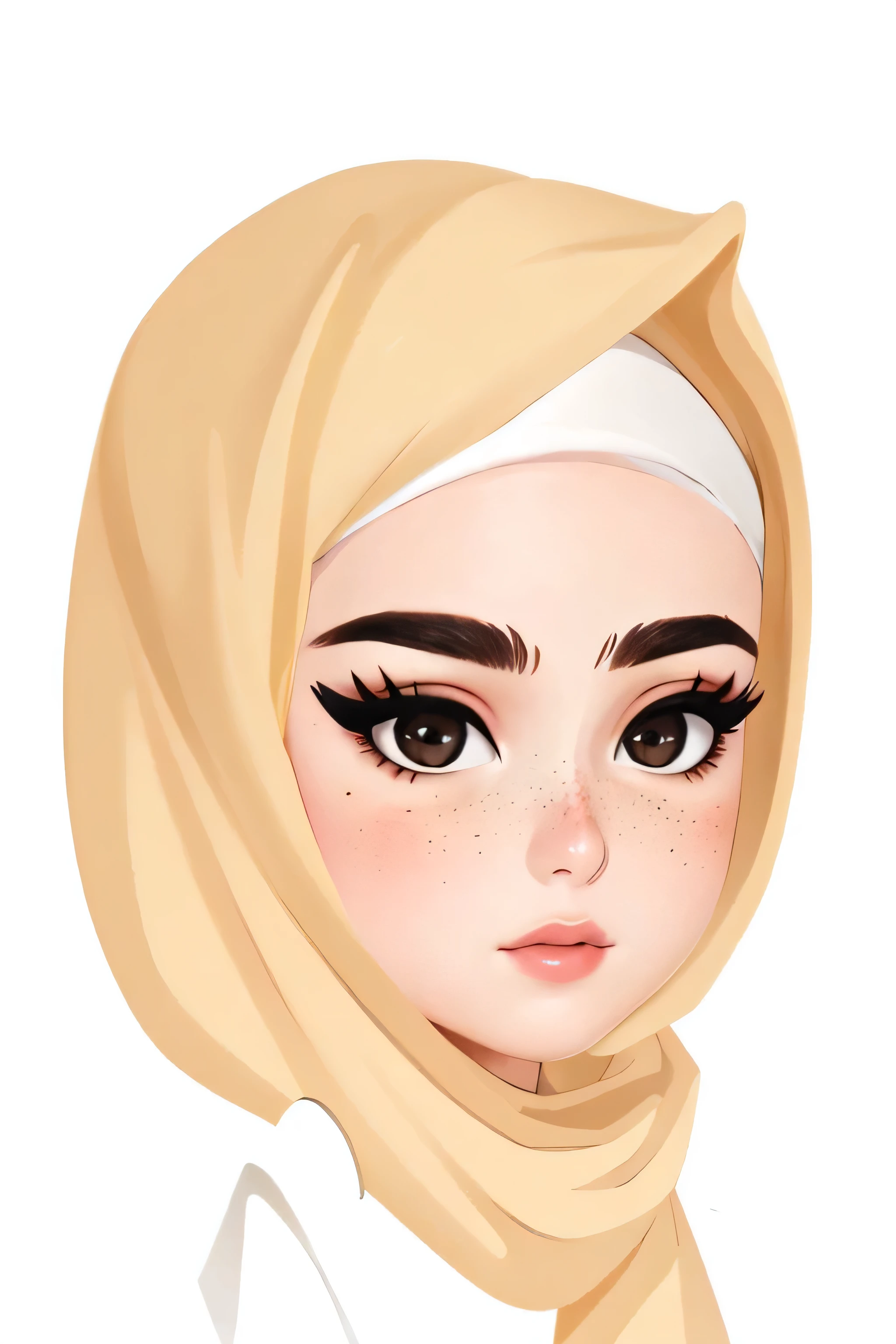 a young woman with hijab, detailed hazel brown eyes, beautiful detailed lips, dimples on cheek, porcelain skin, freckles, fantasy, dreamlike, elegant, ethereal, dramatic lighting, cinematic composition, (best quality,4k,8k,highres,masterpiece:1.2),ultra-detailed,(realistic,photorealistic,photo-realistic:1.37),HDR,UHD,studio lighting,ultra-fine painting,sharp focus,physically-based rendering,extreme detail description,professional,vivid colors,bokeh
