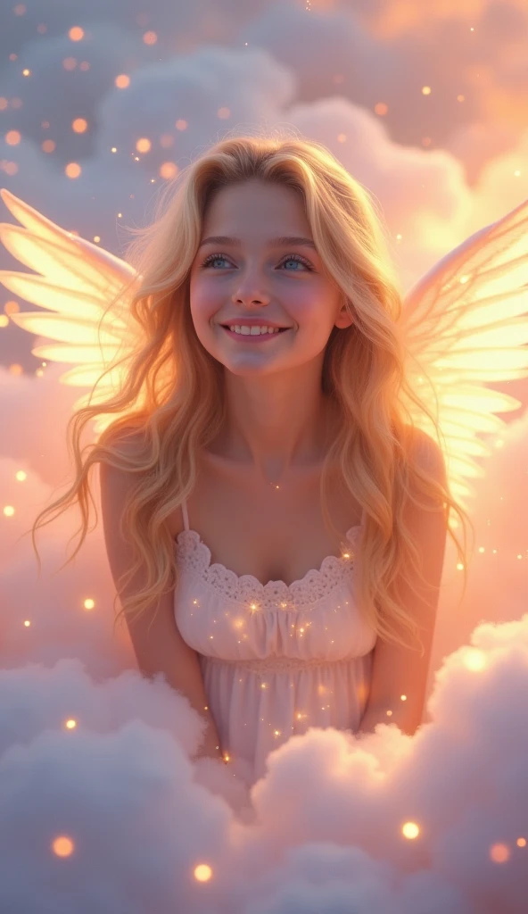 A beautiful angel looking at you with loving eyes