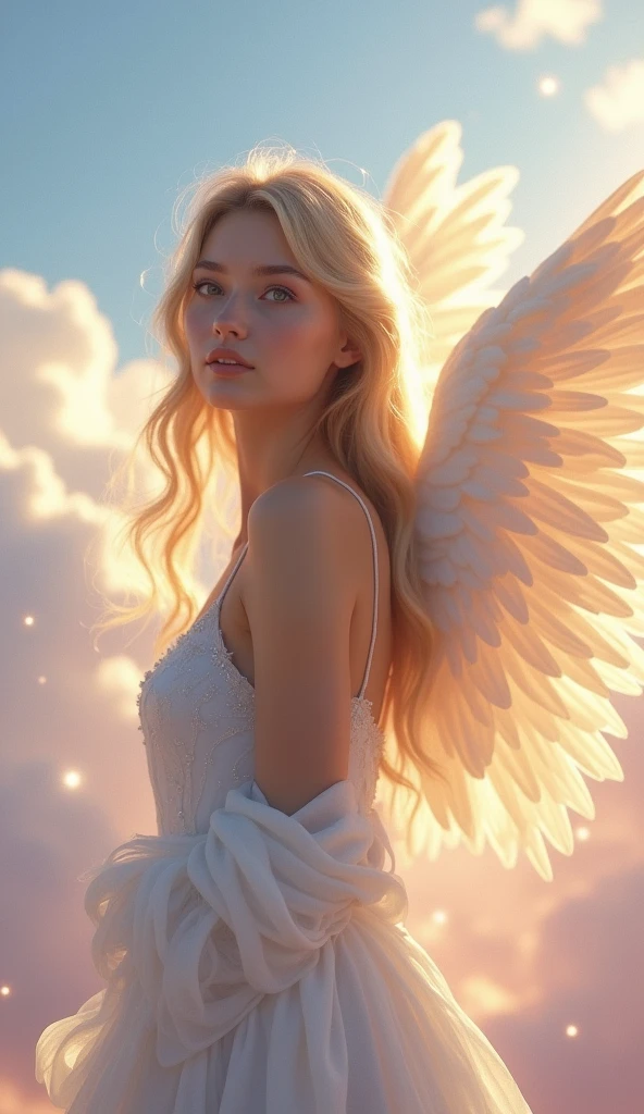 A beautiful angel gazing at you with loving eyes.