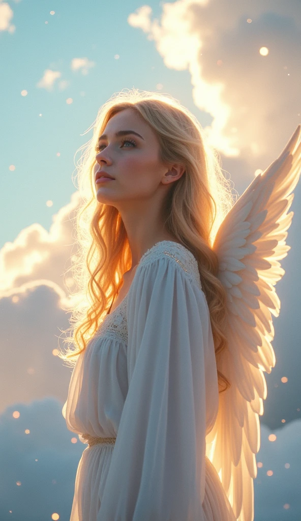 A beautiful angel gazing at you with loving eyes.