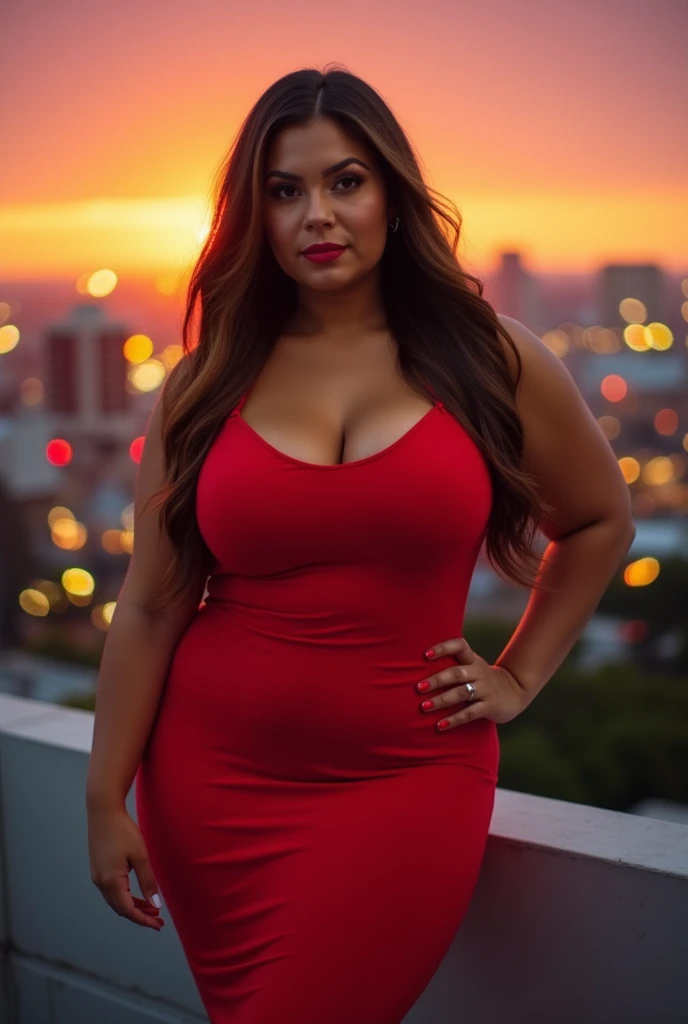 Curvy woman with big breasts