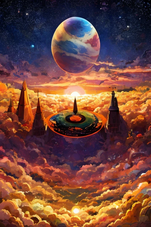 Three planets revolve around one pink sun, Where the sun shines, there is life, where there is no, there is death