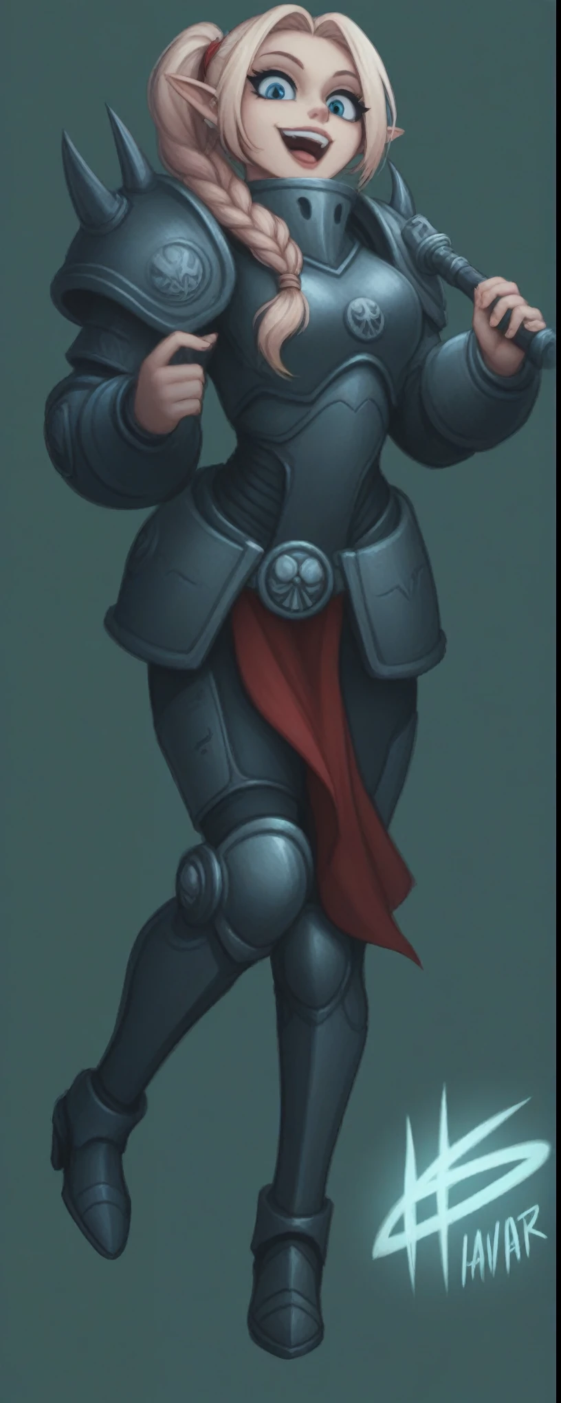 a ((femboy)) 40k sister of battle, detailed full body concept, (((warhammer 40k))), femboy male in dark sci-fi armor, cinematic lighting, dramatic composition, vibrant colors, highly detailed, digital art, concept art.