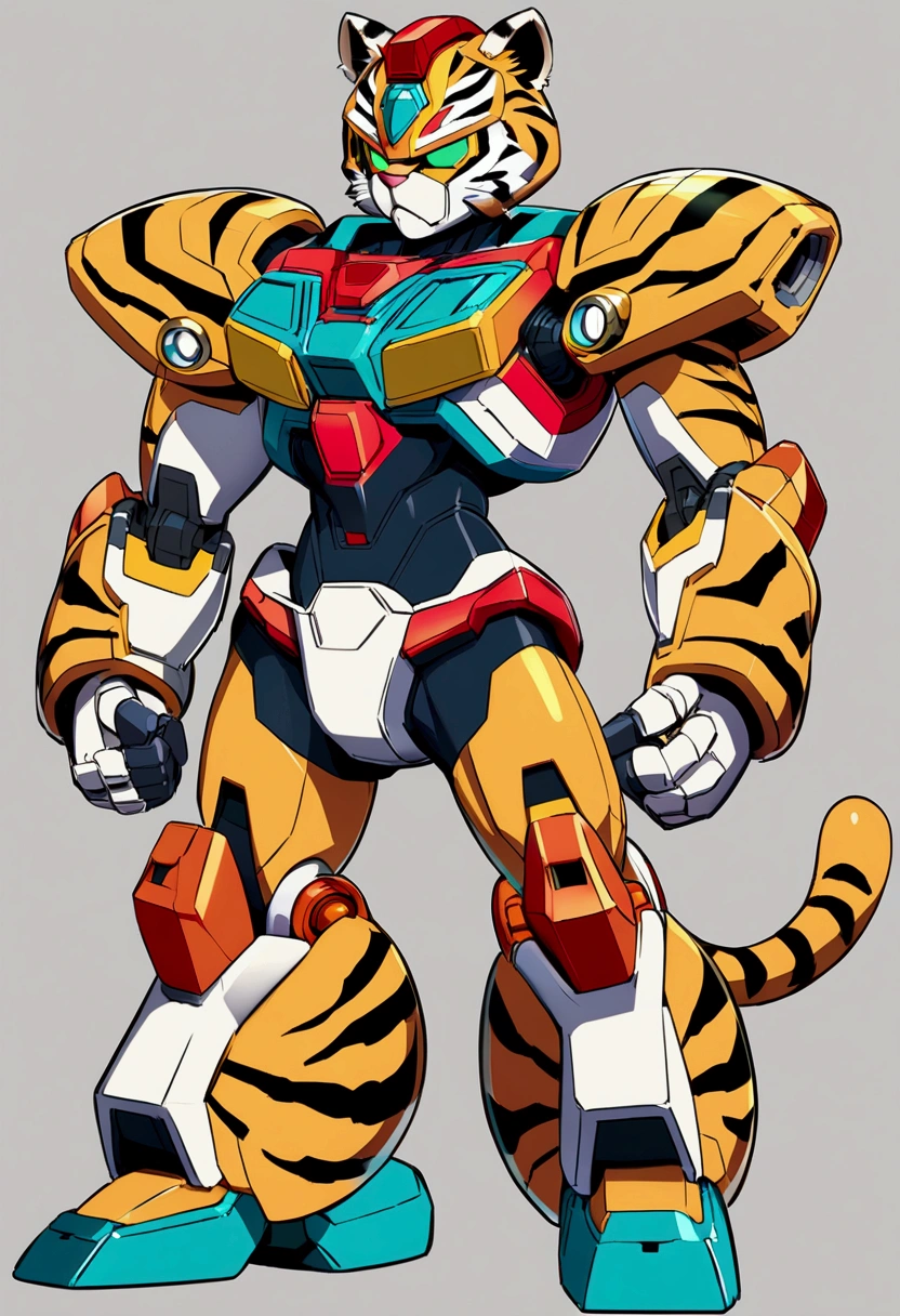 Humanoid robot tiger in the MegaMan X style