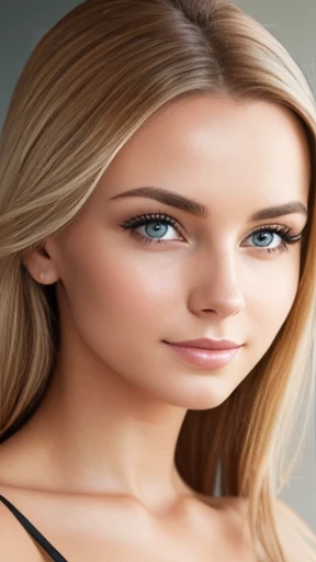  A beautiful Polish woman focusing on her face. 