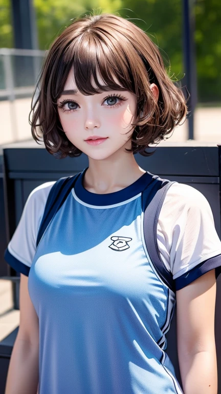 8k、group、Group、cute、Adult、detailed、Sports、Short Bob、Curly Hair