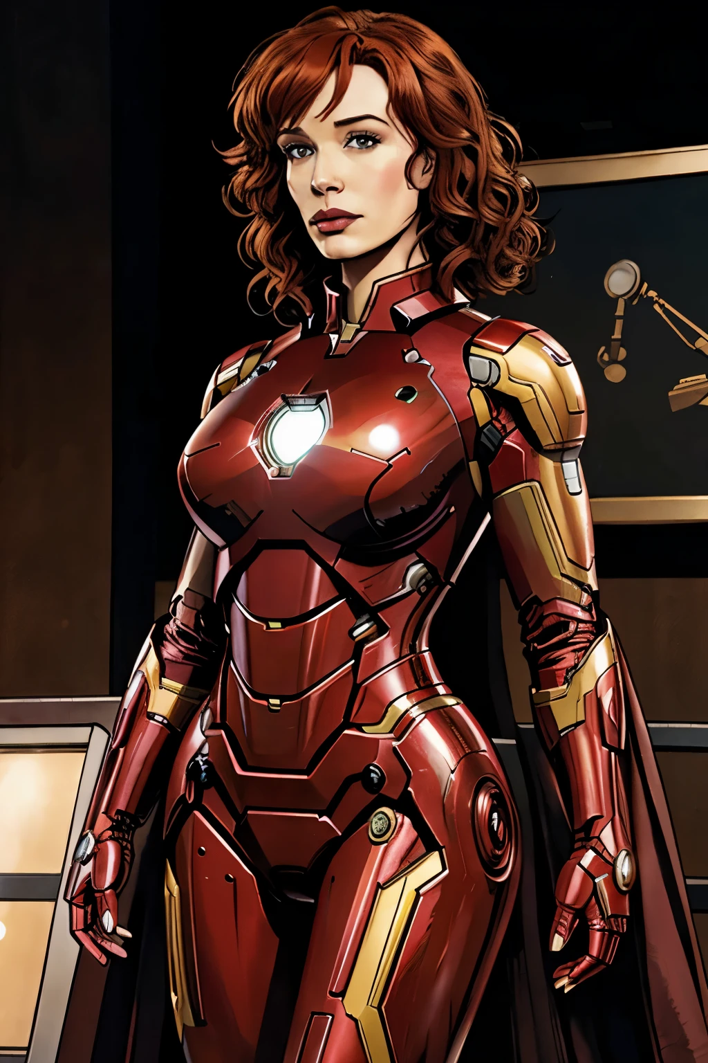 Christina Hendricks in an Iron Man costume