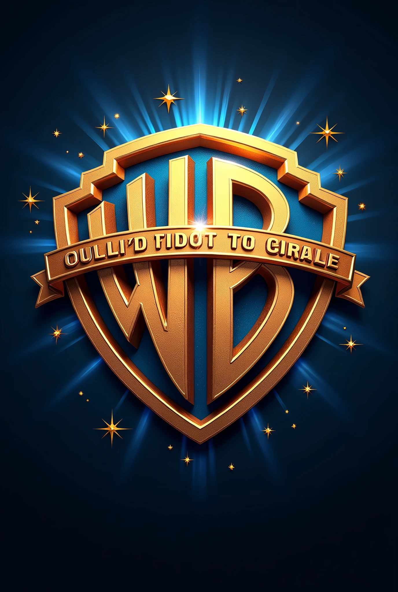 3D logo with the letters DM inspired by Warner Bros