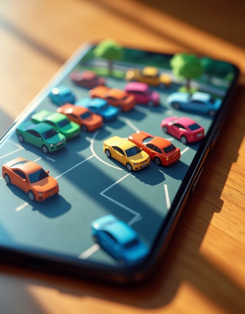 Smartphone Games、Parking Jam、Close-up of the smartphone screen