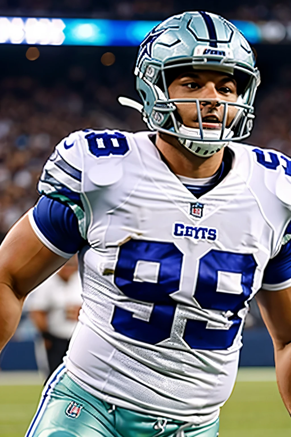 Fat ceedee Lamb wearing the number 88 in a cowboys jersey