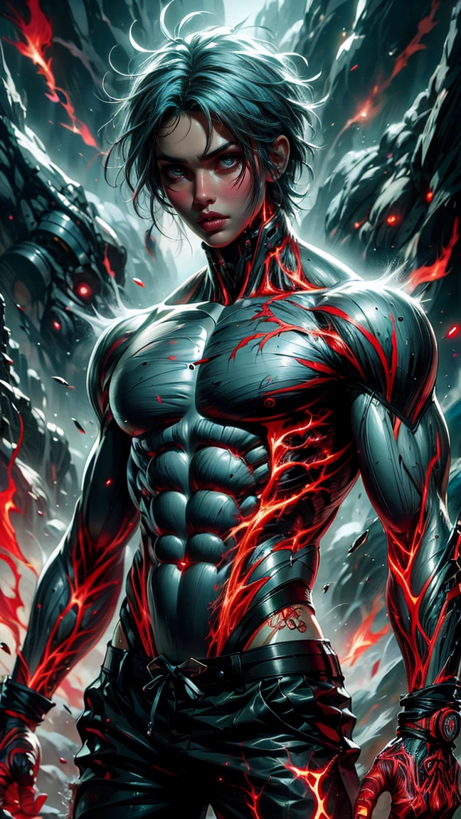 Erect penis,Wide open mouth,Trained muscles,Face contorted in pain,Drooling,Crouching,Sweating profusely,Even bigger penis,Devilish wings,Devilish huge penis,Protruding veins,Group Sex,veiny penis,trembling,restrained,vaginal penis,doggystyle,