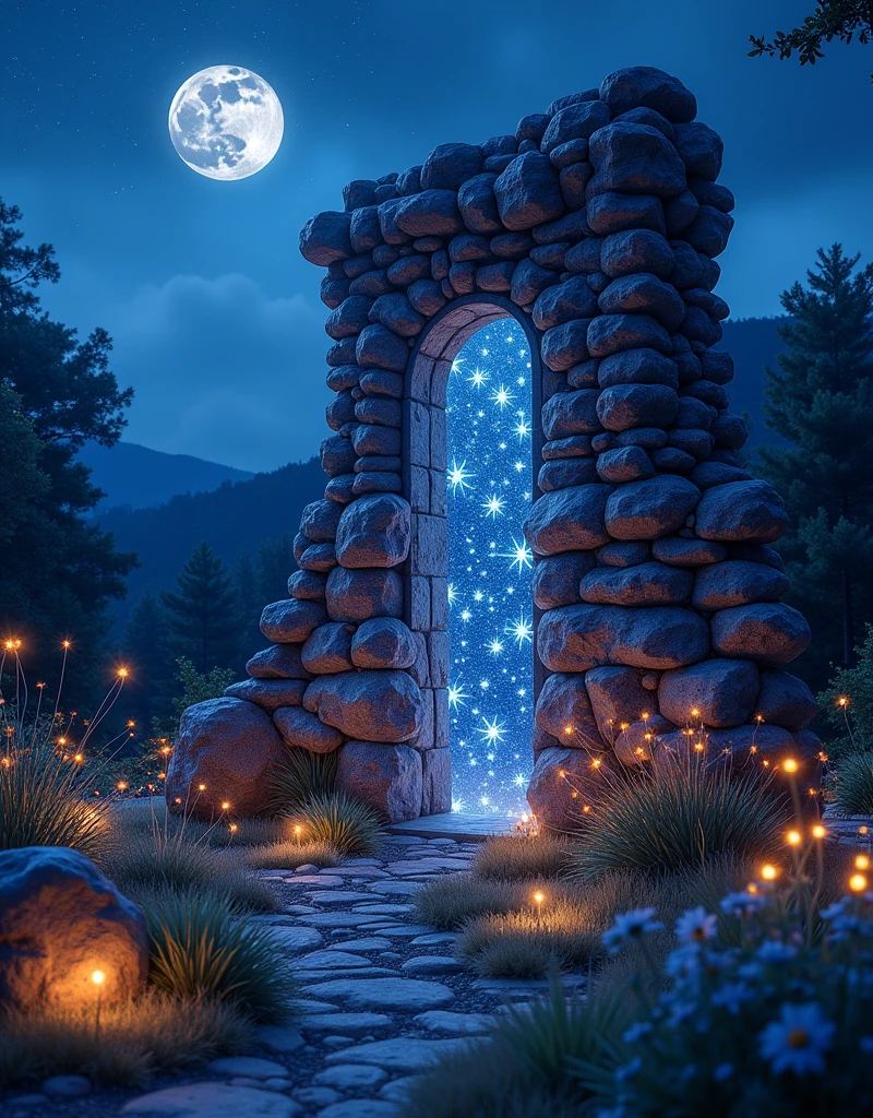 Star stone wall
