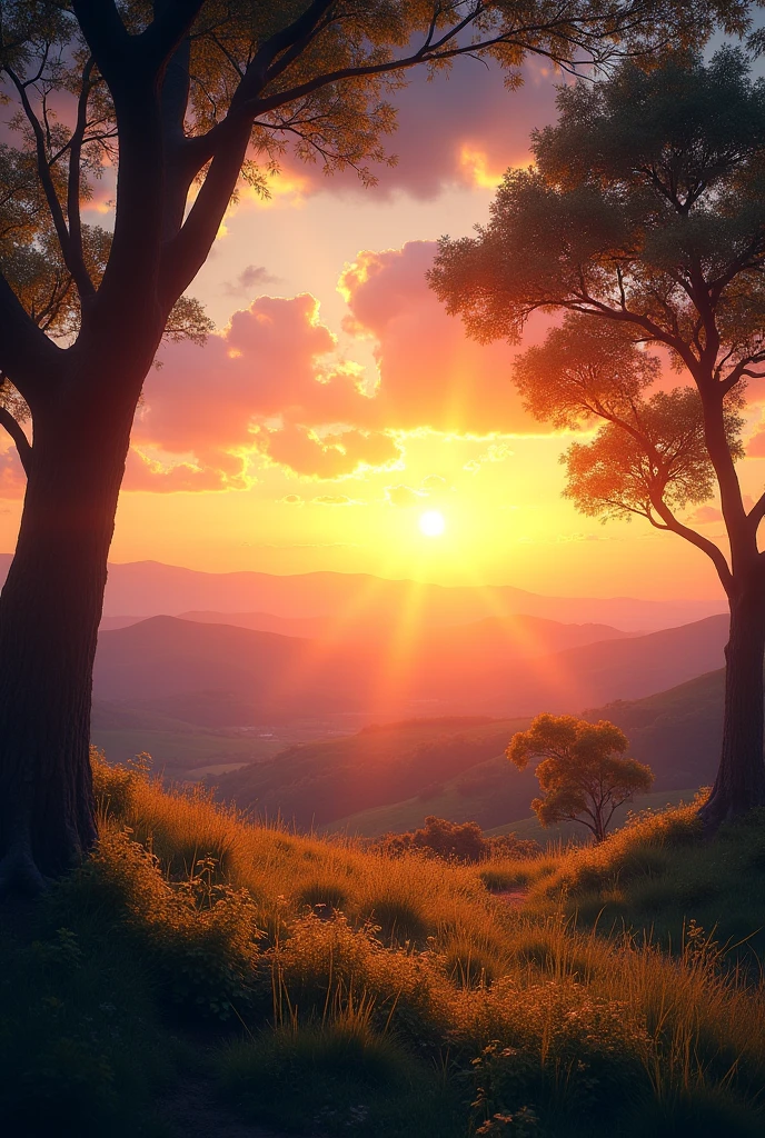 Natural sun rise 