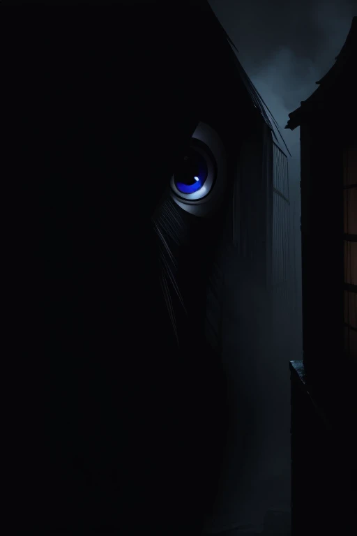 ghost men,dark hut,black eyes,(big eyes:1.5),horor,dark,curse,dead,japanese horor style,hyper realistic,break in the city,midnight,