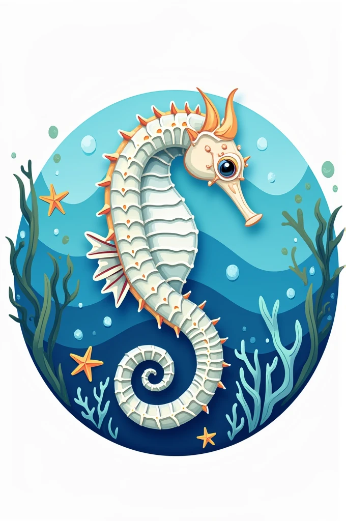 round logo showing the importance of sea horses