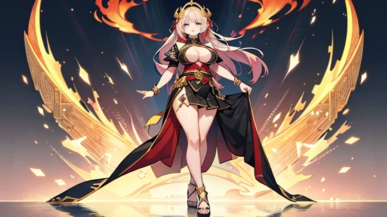 high quality,HD,16K,Sharp Line,1 Girl,fantasy, (Fire Spirits),Pretty Face, Large Breasts, Beautiful legs,In the mountains,Focus Girl,detailed Pretty Face,Detailed clothes,beautiful eyes,Cool,Sexy,Dynamic Angle,穿着华服的神明Strike a pose拍照, Ancient mysterious sexy goddess, Traditional beauty woman, Beautiful female warrior god of war , Beautiful sexy goddess, Gorgeous role-playing, high, Beautiful young girl, Beautiful woman, 华丽Beautiful woman, Complex clothing,Chinese Mystical Aesthetics, Beautiful Asian ancient mysterious girl, Extremely detailed shot of the goddess, Jaw-dropping sexy beauty, Big breasts deep neckline sexy belly button(butt), (bedroom), (Sexy Girls), masterpiece, best quality, Bangs, blush, Chest, clavicle, Eyebrows visible through hair, (Gradient red and gold hair), Jewelry, Long hair,Bright Eyes, ring, (solitary), illustration, fashionable, miss, Strike a pose, background, element, confident, Express, Accessories, majestic, striking, key point, Dynamic poses, ((plump)), (black))Woman in transparent dress,Viewer,(((Full breasts, Keeley University))),Slim waist,(Navel exposed,Bare waist), Long hair, extreme detailed details, 详细的fantasy艺术, Stunning character art, Beautiful and exquisite character art, Beautiful transparent dress, Very detailed, Large Breasts,Chest,Golden ratio figure,Beautiful figure,Ultra wide-angle shooting,Full body shot拍摄,Body close-up,Full body shot,Wearing a pleated tulle skirt,柔和动漫illustration, 柔和的深色background,Fujifilm XT3 Clear focus, f 5.6, High Detail, Clear focus,(Wearing openwork clothing),, (Natural light), (Tempting)translucent, Good velvet quality, Compared, Divine Light,, Silver hair, 天空background, Absolute Strength,Female Shinmei,穿着性感丝绸的Female Shinmei,,Large Breasts,Chest,Golden ratio figure,Beautiful figure,Ultra wide-angle shooting,Full body shot,Body close-up,Full body shot, Wearing a tulle dress, Model shooting style, Large Breasts,饱满Chest,Golden ratio figure,Beautiful figure,(Extremely detailed CG 8k wallpaper unit), The most beautiful artistic photos in the world, , 8K 超HD, ) on the beach,Sexy lazy posture,Sexy seductive expression,best quality,masterpiece,Ultra-high resolution,(Practical:1.4),original photo,Ultra-high resolution