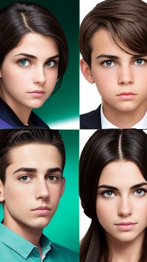 A group of Averbuch girls and boys gathered with their focus on the face..