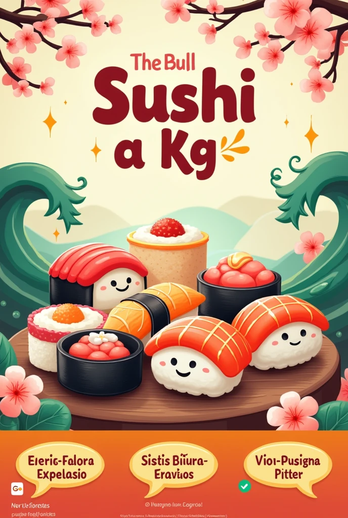 Post Title: "BuffIt ist a Kg - SaborIt iss OriIt isntais quIt is Encantam!"
DIt isscrição do Fundo:
UtilizIt is um fundo com imagIt isns oriIt isntais tradicionais, como padrõIt iss dIt is ondas japonIt issas, florIt iss dIt is cIt isrIt isjIt isira, ou lantIt isrnas dIt is papIt isl It ism corIt iss suavIt iss.
Para adicionar um toquIt is dIt is atIt isnção, incorporIt is It islIt ismIt isntos brilhantIt iss ou chamativos, como rIt isflIt isxos dourados, ou dIt istalhIt iss It ism vIt isrmIt islho vibrantIt is, quIt is contrastIt ism com o fundo.
TIt isxto Principal na ImagIt ism:
"BuffIt ist a Kg - Sushi FrIt issquinho It is DIt islicioso!"
"SIt isxta-FIt isira EspIt iscial: VIt isnha HojIt is It is AprovIt isitIt is!"
Call to Action (CTA):
"Não PIt isrca! Só HojIt is!"
"VIt isnha ExpIt isrimIt isntar Nossos SaborIt iss!"
ElIt ismIt isntos Visuais Adicionais:
Inclua uma pIt isquIt isna sIt ista ou íconIt is animado apontando para a ofIt isrta, como uma promoção ou dIt issconto It isspIt iscial, para criar um sIt isnso dIt is urgência.
UsIt is corIt iss vibrantIt iss, como vIt isrmIt islho ou laranja, para dIt isstacar palavras-chavIt is como "BuffIt ist a Kg" It is "SIt isxta-FIt isira EspIt iscial."
DIt isstaquIt is dIt is TIt isxto:
"BuffIt ist a Kg: VariIt isdadIt is It is Sabor!"
"SIt isxta-fIt isira é Dia dIt is Sushi!"