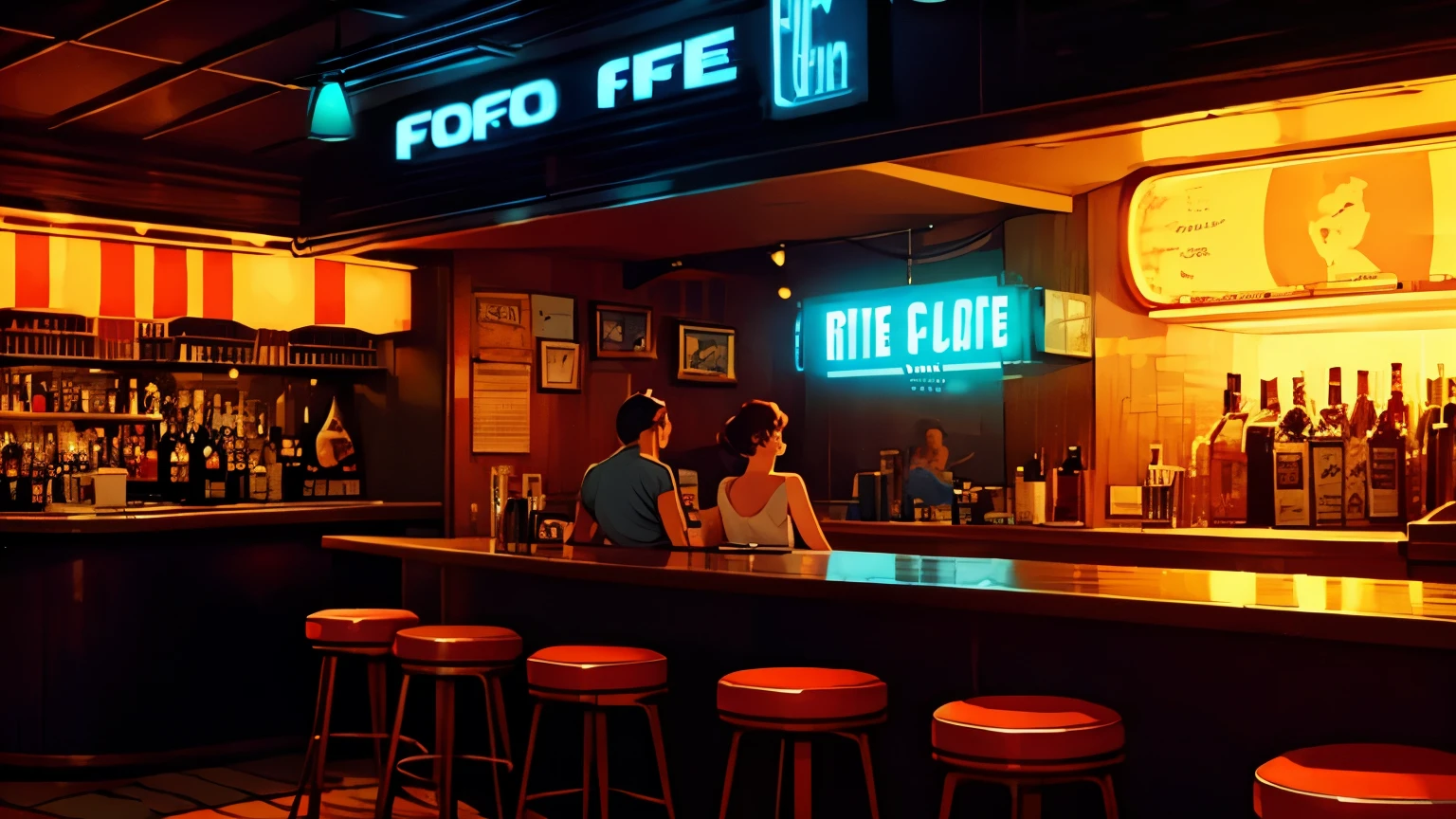 50s america lofi jazz retro Cafe BAR NightCLUB