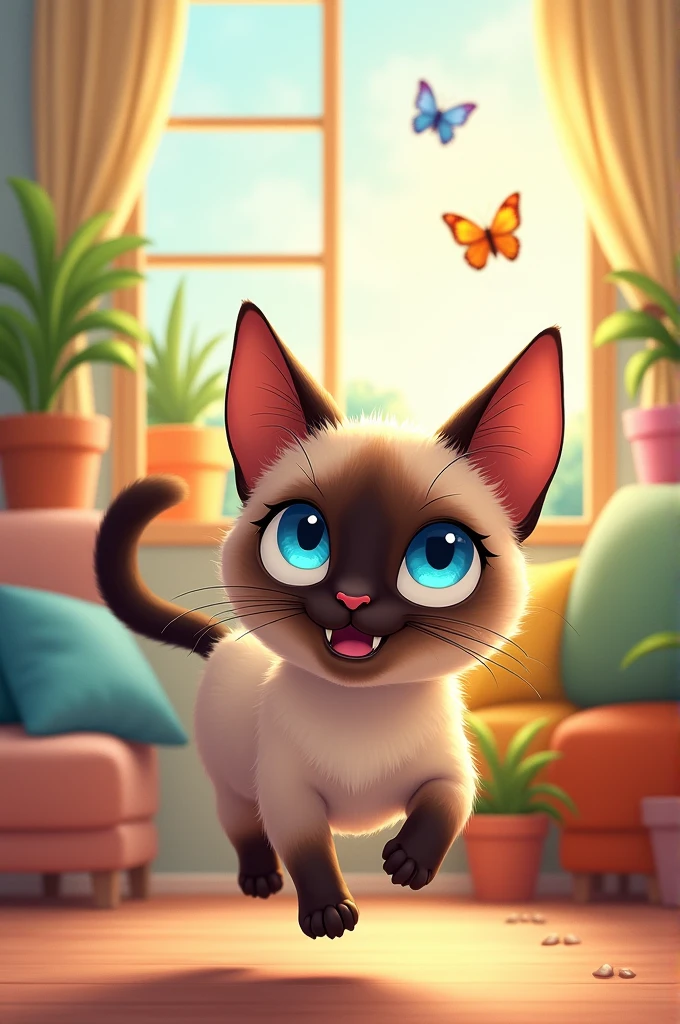 You are drawing a Siamese cartoon