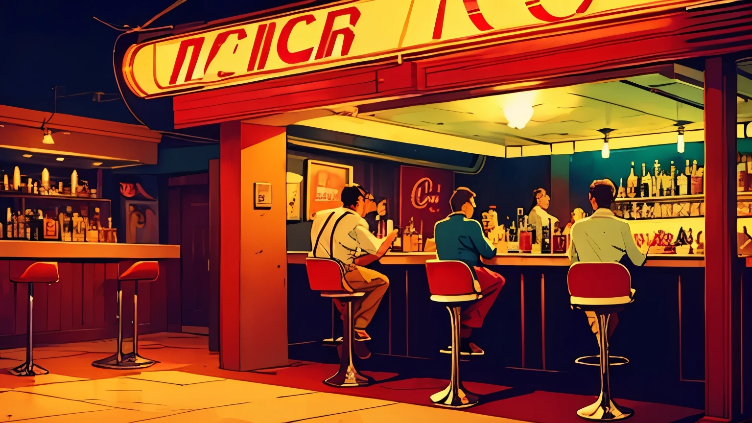 50s america lofi jazz retro Cafe BAR NightCLUB