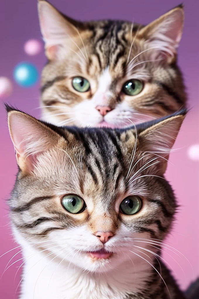 子Cat,((best quality:1.3)), ((masterpiece:1.3)), ((detailed background:1.3)), (楽しそうな笑顔 の子Cat: 1.3), Amazing visuals、No humans、Focus on animals、Open your mouth、Watch Viewers、白いCat、In the pool、bubble、alone、swimming、 In the pool泳ぐ子Cat,((best quality:1.3)), ((masterpiece:1.3)), ((detailed background:1.3)), ((detailed face:1.3)), detailed nose, detailed eyes, (happy smile:1.3),Glitter、lame、Double Exposure、Diamond particles、Delicate details、pink、Light color、Cat、Cat、Cat