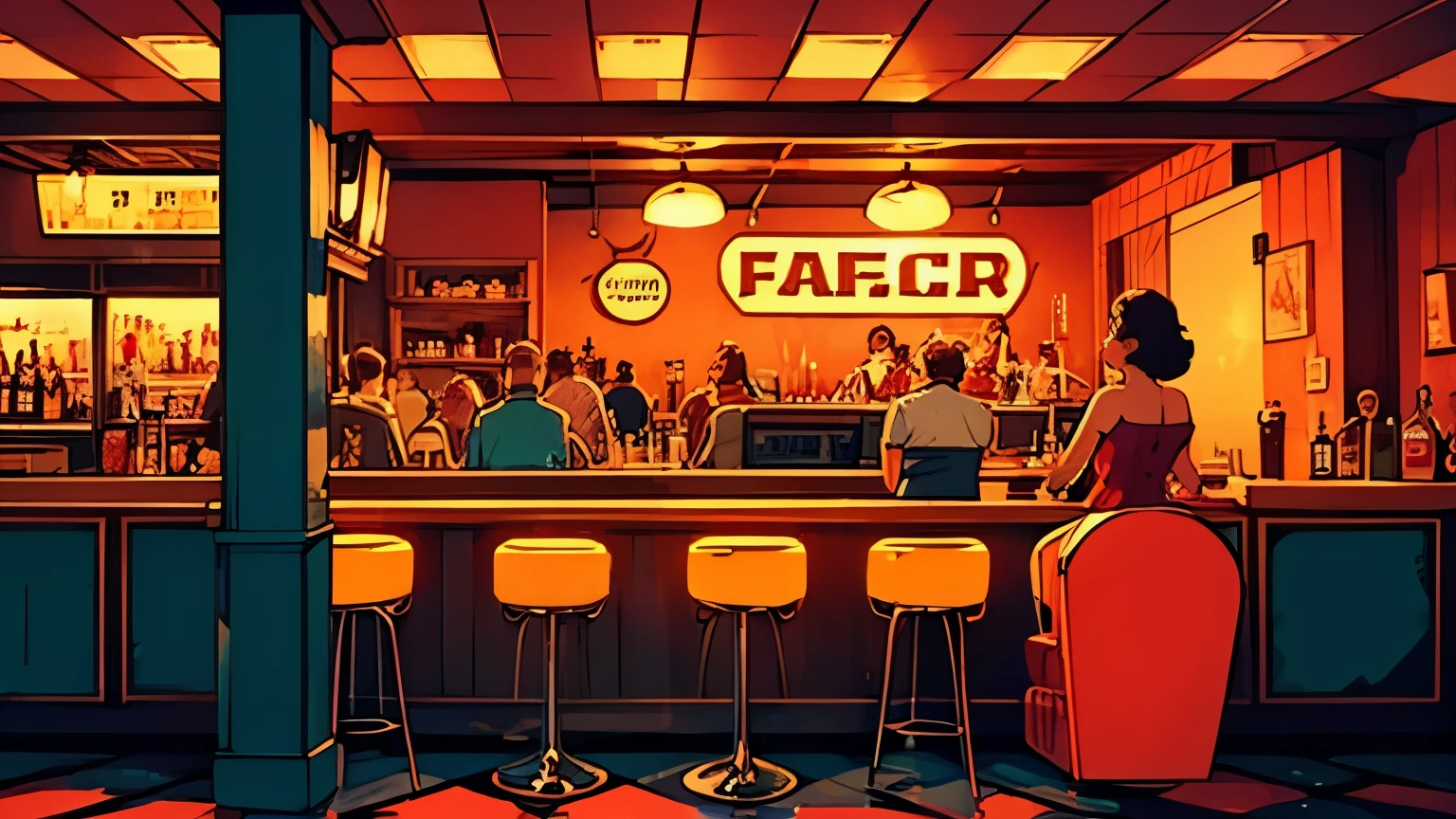 50s america lofi jazz retro Cafe BAR NightCLUB